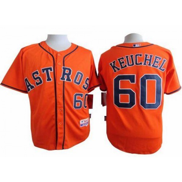 Astros #60 Dallas Keuchel Orange Cool Base Stitched Jersey