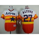 Astros #27 Jose Altuve White Orange 1980 Turn Back The Clock Stitched Jersey