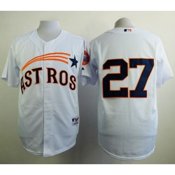Astros #27 Jose Altuve White 1965 Turn Back The Clock Stitched Jersey