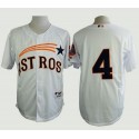 Astros #4 George Springer White 1965 Turn Back The Clock Stitched Jersey