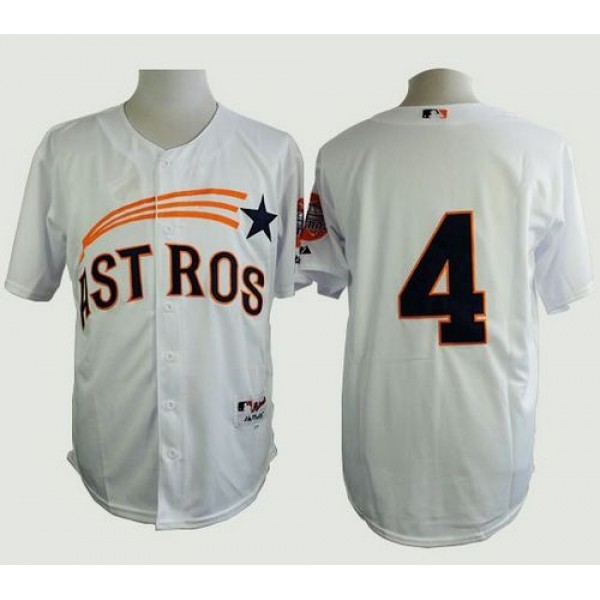 Astros #4 George Springer White 1965 Turn Back The Clock Stitched Jersey