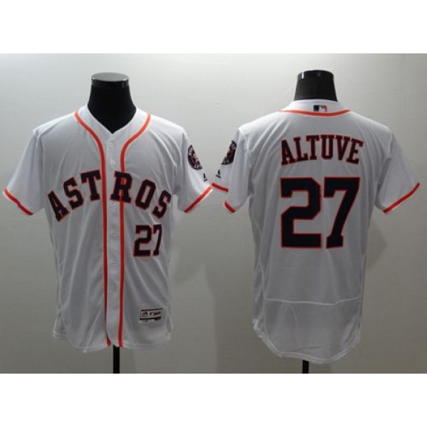 Astros #27 Jose Altuve White Flexbase Authentic Collection Stitched Jersey