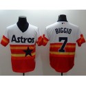 Astros #7 Craig Biggio White Orange Flexbase Authentic Collection Cooperstown Stitched Jersey