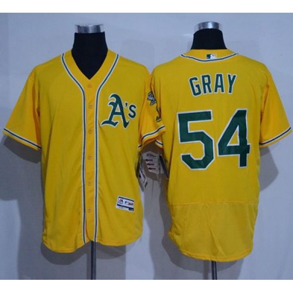 Athletics #54 Sonny Gray Gold Flexbase Authentic Collection Stitched Jersey