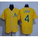 Athletics #4 Coco Crisp Gold Flexbase Authentic Collection Stitched Jersey