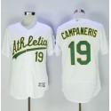 Athletics #19 Bert Campaneris White Flexbase Authentic Collection Stitched Jersey