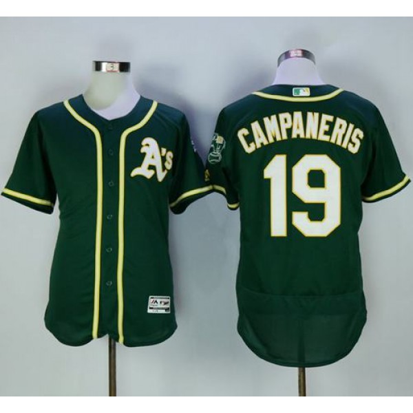 Athletics #19 Bert Campaneris Green Flexbase Authentic Collection Stitched Jersey