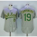 Athletics #19 Bert Campaneris Grey Flexbase Authentic Collection Stitched Jersey