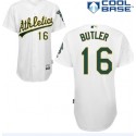 Athletics #16 Billy Butler White Cool Base Stitched Jersey