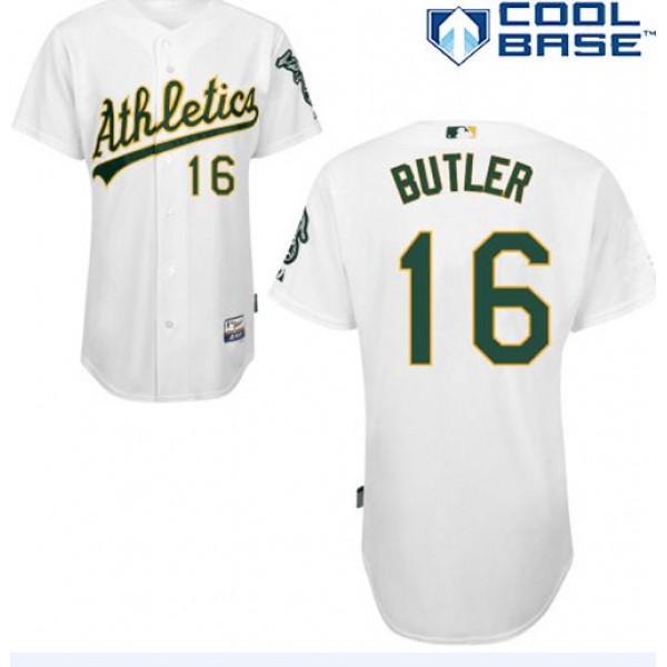 Athletics #16 Billy Butler White Cool Base Stitched Jersey