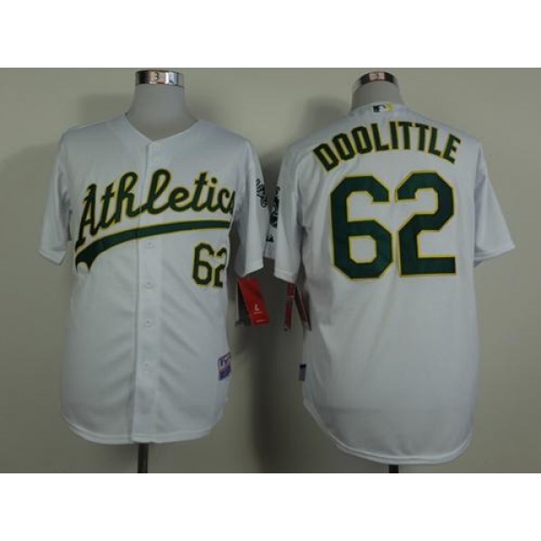 Athletics #62 Sean Doolittle White Cool Base Stitched Jersey
