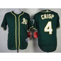 Athletics #4 Coco Crisp Green Cool Base Stitched Jersey