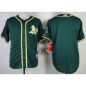 Athletics Blank Green Cool Base Stitched Jersey