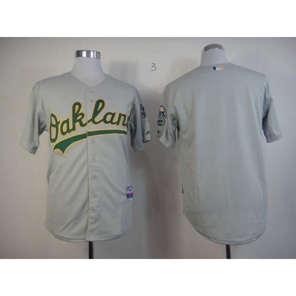 Athletics Blank Grey Cool Base Stitched Jersey
