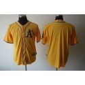 Athletics Blank Yellow Cool Base Stitched Jersey