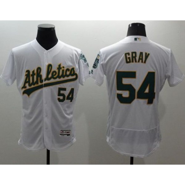Athletics #54 Sonny Gray White Flexbase Authentic Collection Stitched Jersey