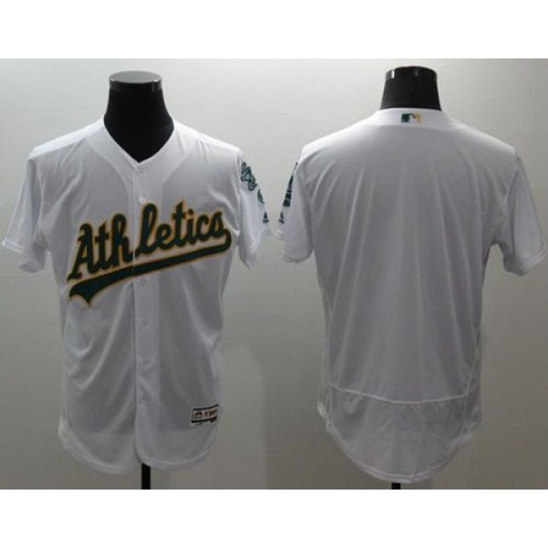 Athletics Blank White Flexbase Authentic Collection Stitched Jersey