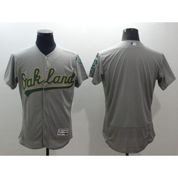Athletics Blank Grey Flexbase Authentic Collection Stitched Jersey