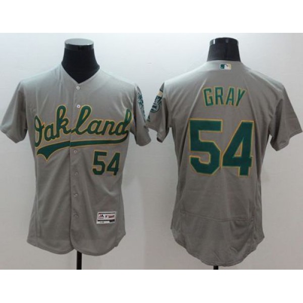 Athletics #54 Sonny Gray Grey Flexbase Authentic Collection Stitched Jersey