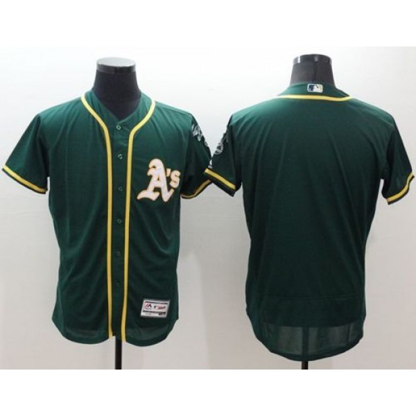 Athletics Blank Green Flexbase Authentic Collection Stitched Jersey