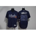 Atlanta Braves #29 John Smoltz Navy Flexbase Stitched Jersey
