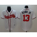 Atlanta Braves #13 Ronald Acuña Jr White Flexbase Stitched Jersey
