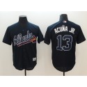 Atlanta Braves #13 Ronald Acuña Jr Navy Flexbase Stitched Jersey