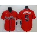 Atlanta Braves #5 Freddie Freeman Red Cool Base Stitched Jersey