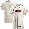 Atlanta Braves Blank Cream Flex Base Stitched Jersey
