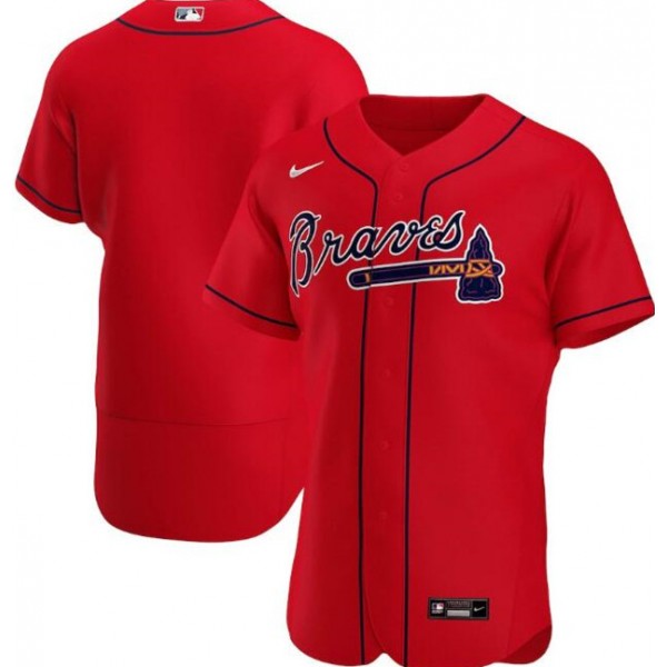 Atlanta Braves Blank Red Flex Base Stitched Jersey
