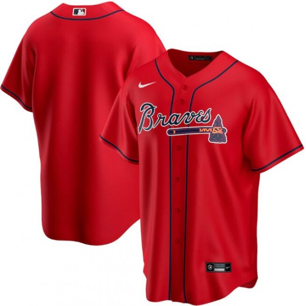 Atlanta Braves Red Cool Base Stitched Jersey
