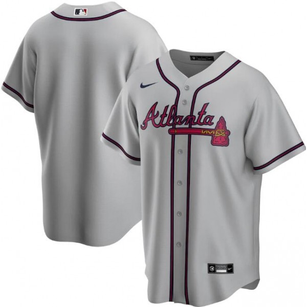 Atlanta Braves Grey Cool Base Stitched Jersey