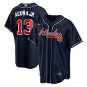 Atlanta Braves #13 Ronald Acuna Jr. Navy Stitched Jersey
