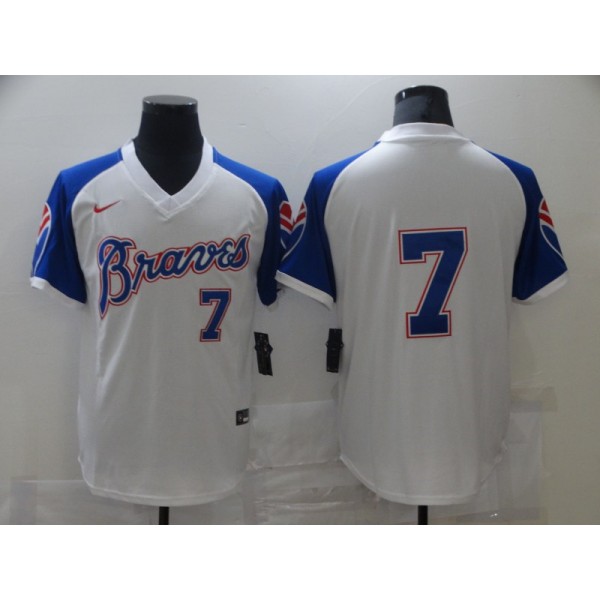 Atlanta Braves #7 Cool Base Stitched Jersey