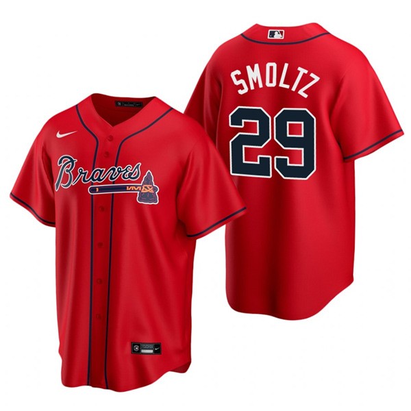 Atlanta Braves #29 John Smoltz Red Cool Base Stitched Jersey