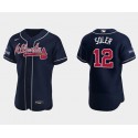 Atlanta Braves #12 Jorge Soler 2021 Navy World Series Champions Flex Base Stitched Jersey