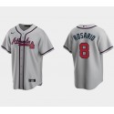 Atlanta Braves #8 Eddie Rosario Gray Cool Base Stitched Jersey