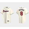 Atlanta Braves #8 Eddie Rosario Cream Cool Base Stitched Jersey