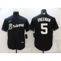 Atlanta Braves #5 Freddie Freeman Black Cool Base Stitched Jersey