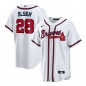 Atlanta Braves #28 Matt Olson White Cool Base Stitched Baseball Jersey