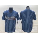 Atlanta Braves Blank Navy Cool Base Stitched Baseball Jersey