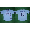 Atlanta Braves #13 Ronald Acuña Jr 1982 Light Blue Cool Base Stitched Baseball Jersey