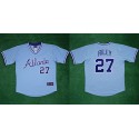 Atlanta Braves #27 Austin Riley 1982 Light Blue Cool Base Stitched Baseball Jersey