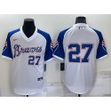 Atlanta Braves #27 Austin Riley White Cool Base Stitched Jersey