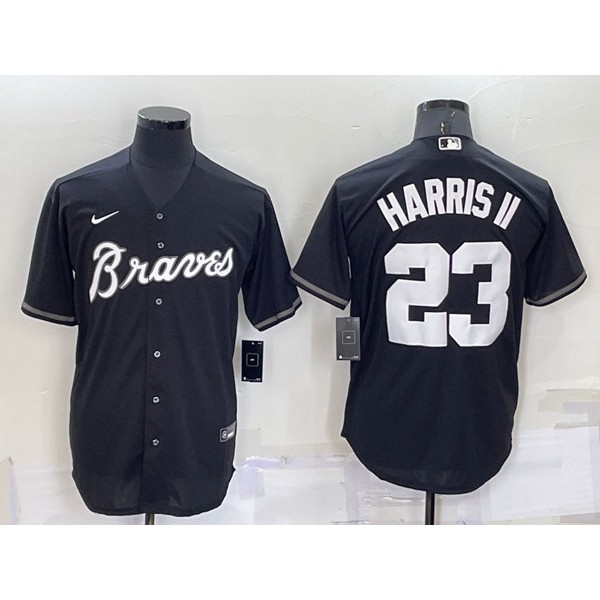 Atlanta Braves #23 Michael Harris II Black Cool Base Stitched Baseball Jersey