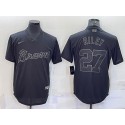 Atlanta Braves #27 Austin Riley Black Pitch Black Fashion Replica Stitched Jersey