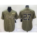 Atlanta Braves #27 Austin Riley Camo Salute To Service Cool Base Stitched Jersey