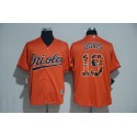 Baltimore Orioles #19 Chris Davis Orange Team Logo Print Cool Base Stitched Jersey