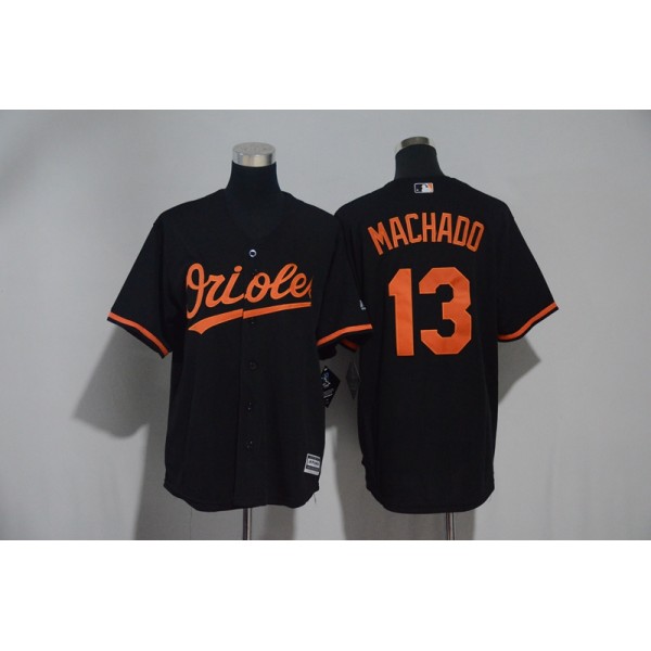 Baltimore Orioles #13 Manny Machado Black Cool Base Stitched Jersey