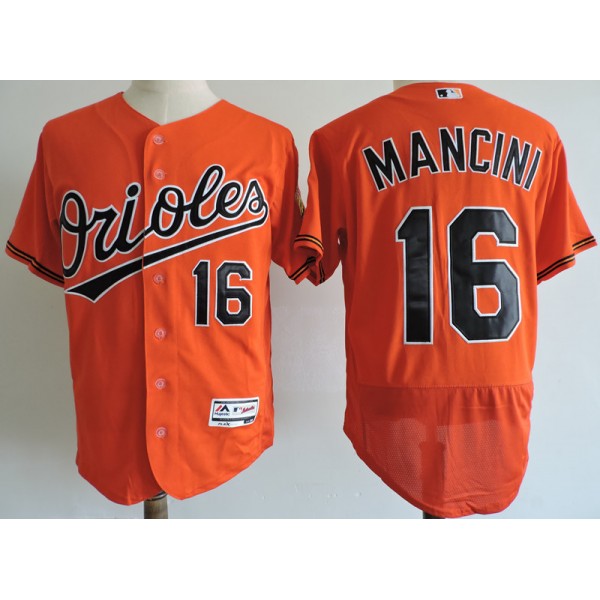 Baltimore Orioles #16 Trey Mancini Orange Elite Stitched Jersey